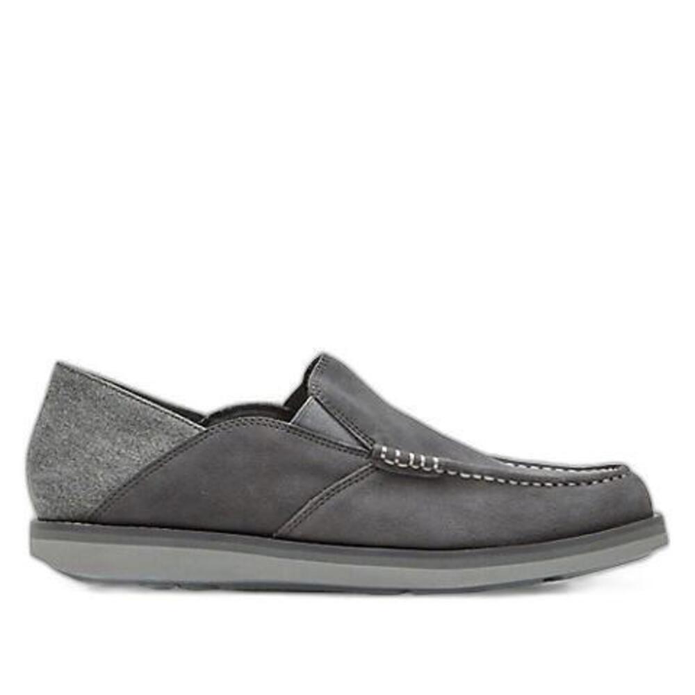 Rockport Slip Ons Tucker Venetian Gray Casual Canvas shoes New in box 10